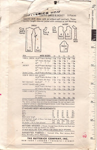 1960's Butterick Day & Night Sheath Dress and Banded Jacket Pattern - Bust 36" - No. 2836