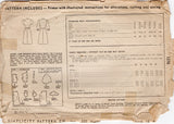 1940's Simplicity Tucked Shoulder One Piece Dress with pockets - Bust 34" - No. 1576