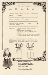 1990's Prairie Clothing Company Jumpsuit Pattern with Large Collar - Bust 34-40" - No. 16