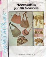 1970's McCall's Bag and Belt Pattern  - One Size - No. 4613