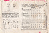 1950's Simplicity Tab Accent One Piece Dress Pattern - Bust 31.5" - No. 3145