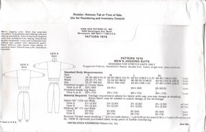 1980's Kwik Sew Men's Track Suit with Sweatshirt and Sweatpants pattern - Chest 34-48" - No. 1915