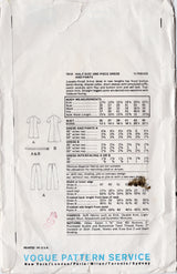 1970's Vogue One Piece Button Tab Front Dress and Pants Pattern - Bust 35" - No. 7910