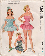 1950’s McCall’s Ballet Costume and Practice or Bathing Suit Pattern - Bust 28” - No. 1961