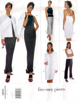 1990's Vogue Thin Strap Dress or Top, Skirt, Pants and Jacket Pattern  - Bust 31.5-34" - No. 1973