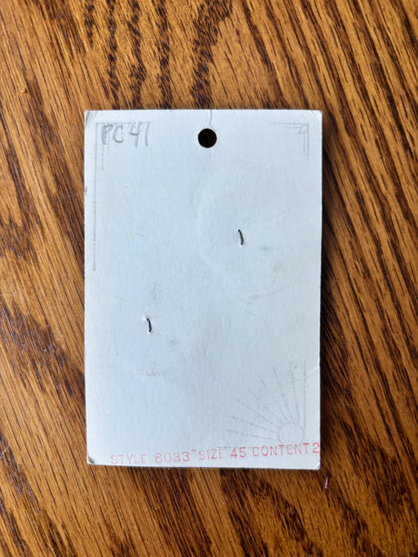 1950’s Lansing Grey Mother of Pearl Buttons - Set of 2 - Size 45 - 1 1/8" -  on card (PC41)