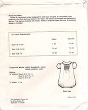 1980's Children's Corner Child's Smocked Romper Pattern with Peter Pan Collar - Size 18-24months  - No. 1A