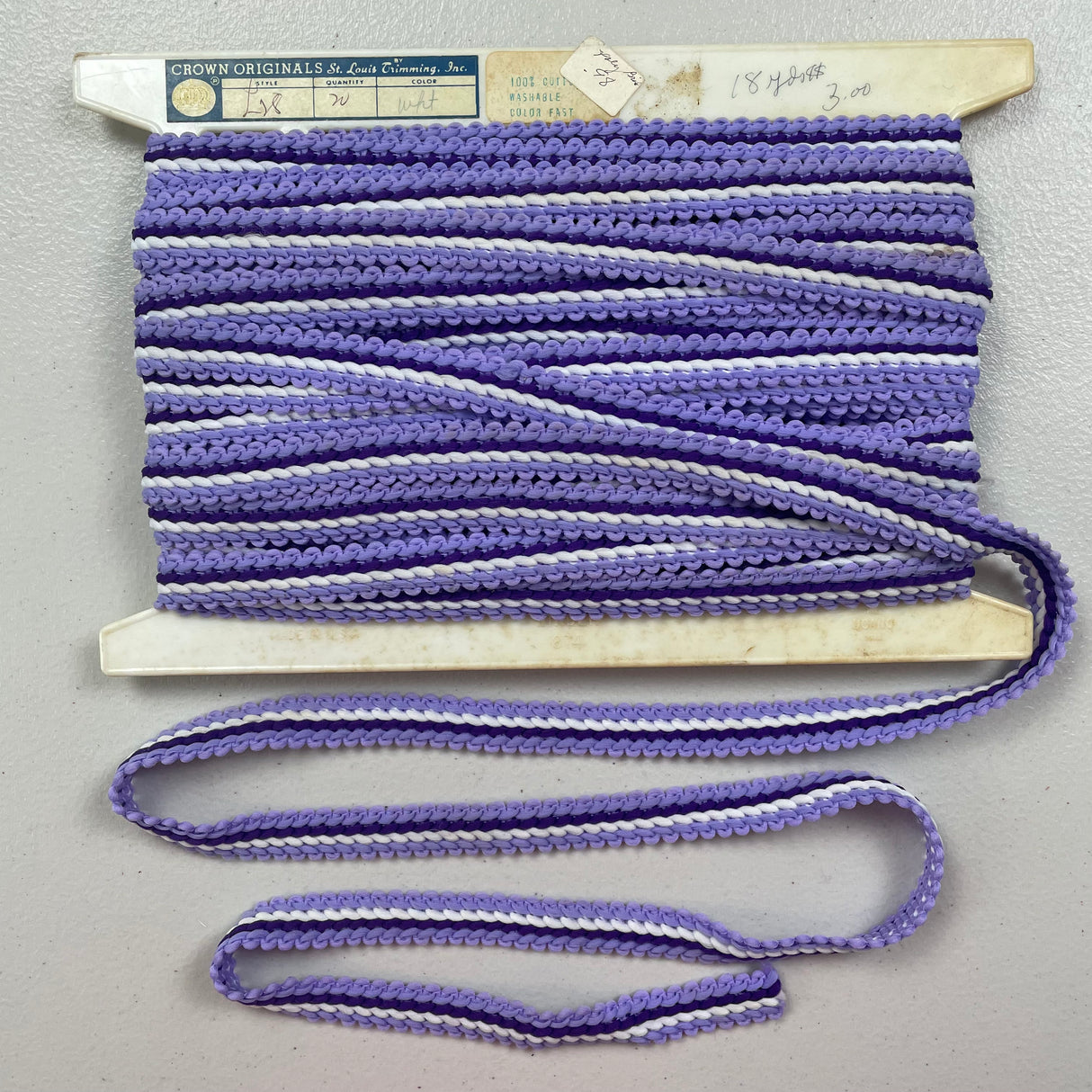 1970’s Nylon Braided Trim - Multiple Colors Available - BTY