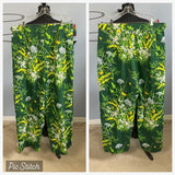 1940's style High Waisted Floral Pants - Waist 40”