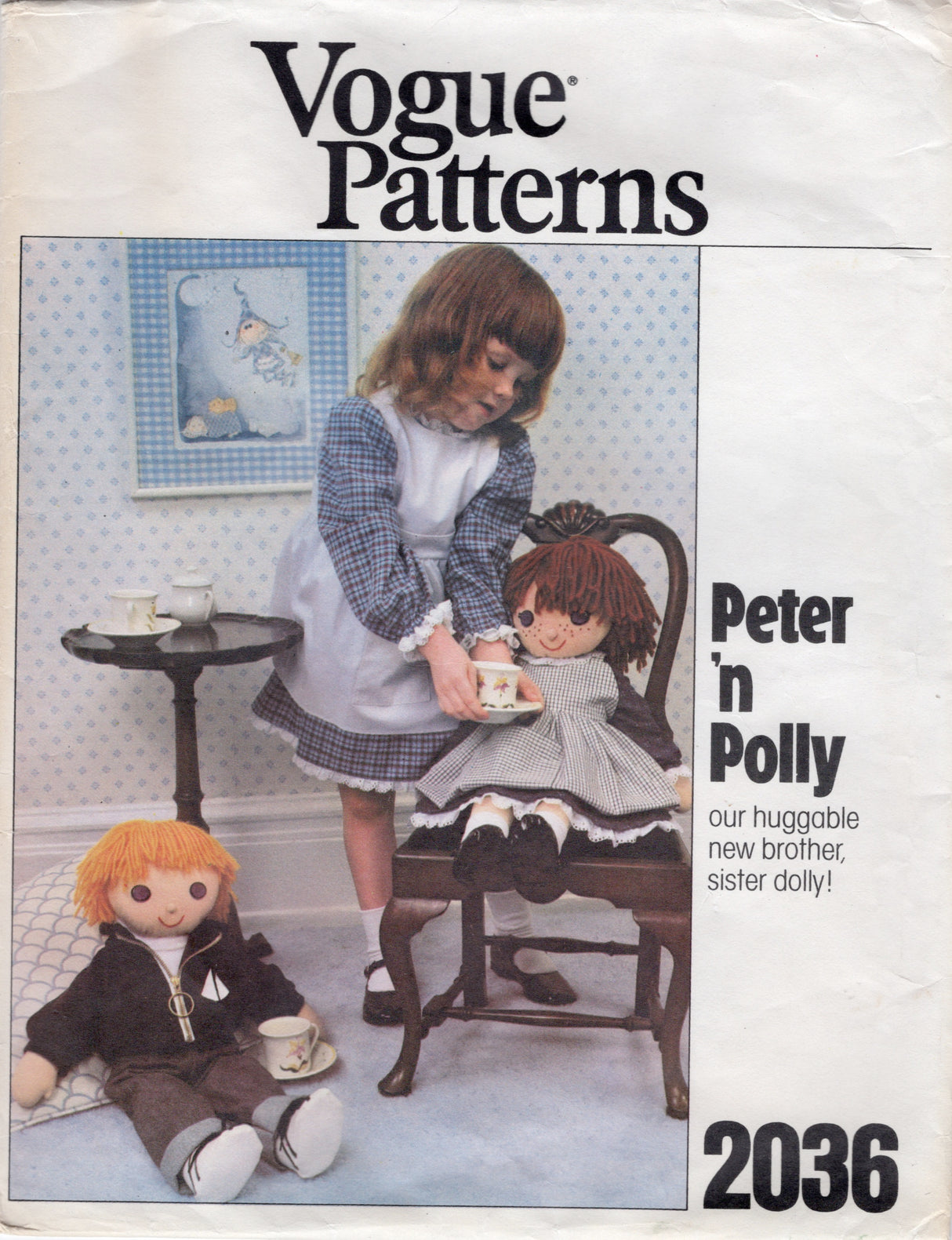 1980's Vogue Peter 'n Polly Soft Doll and Clothing Pattern - 24" doll - No. 2036