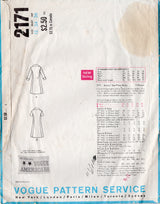 1960's Vogue Americana One Piece A-line Dress by Chuck Howard - Bust 34" - No. 2171