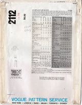 1970's Vogue Paris Original Men's Three Piece Suit Pattern by Givenchy - Chest 38" - No. 2112