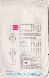 1960's Vogue Deep V-Neck Gown Pattern in Two Lengths - Bust 34" - No. 7630