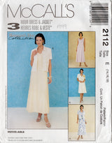 1990's McCall's Princess Line Dress and Jacket Pattern - Bust 36-40" - No. 2112