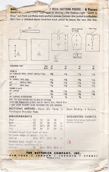 1950's Butterick Slim Suit Pattern  - Bust 30" - No. 6685