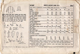 1950's Simplicity Men's Jacket and Vest Pattern - Chest 36" - No. 4107