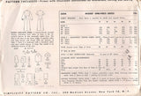 1950's Simplicity Button Up Sheath Dress Pattern with Mandarin or Pointed Collar - Bust 32" - No. 3304