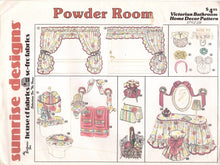 1990's Sunrise Designs Victorian Bathroom Home Decor Pattern - Powder Room - No. 228