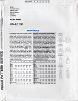 1990's Vogue Jacket, Fitted Top, Pencil Skirt and Tapered Pants Pattern - Bust 30.5-38" - No. 7844/1100