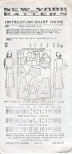 1940's New York Shirtwaist Dress with Short or Long Sleeves - Bust 30-34" - No. 233