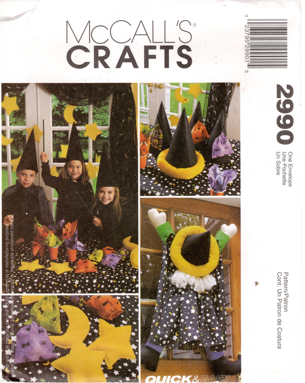 2000's McCall's Wizard Party Decorations Pattern - UC/FF - No. 2990