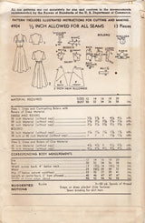 1940's Advance Sundress with Bolero Jacket Pattern - Bust 32" - No. 4904