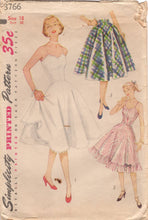 1950's Simplicity Full Slip and Flared Petticoat - Bust 36" - No. 3766