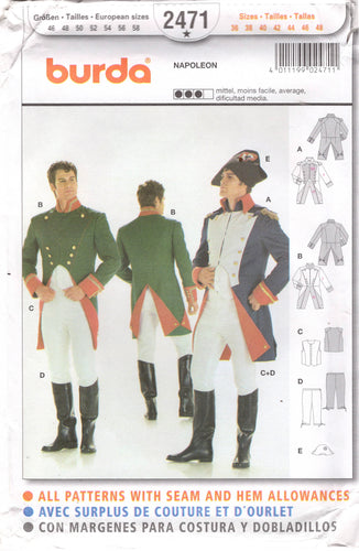 2000's Burda Napoleon French Soldier Pattern - Chest 36-48