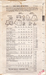 1960's Butterick Child's Back Buttoned Smock and Bloomers Pattern  - Chest 20" - No. 2651