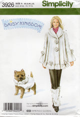 2000’s Simplicity Daisy Kingdom Faux Fur Coat, Boot Covers and Dog Coat Pattern - Bust 30.5-46" - No. 3926