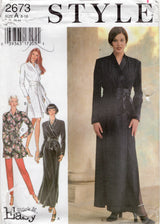 1990's Style Wrap Dress or Tunic, Pants and Long Belt Pattern - Bust 31.5-40" - No. 2673