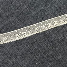 1970’s Small Cream Floral Scallop Edge Lace - No. 24588 - Cotton - BTY