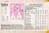 1970's Simplicity Mini or Maxi Dress Pattern with Cowl Stand Up Collar - Bust 36" - No. 5184