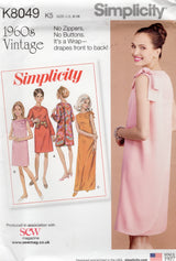 1960's Simplicity REPRODUCTION 3 Armhole Dress Pattern - Bust 31.5-38" - No. K8049