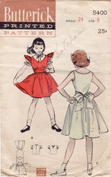 1950's Butterick Child's Fitted Waist Dress and Button Up Shirt Pattern - Chest 24" - No. 5400