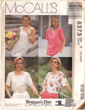 1990's McCall's Pullover Tops with 4 Neckline options - Bust 38-40-42" - No. 6373