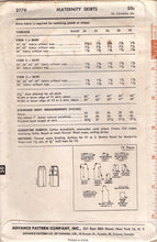1960's Advance Maternity Pencil Skirt Pattern with Pockets - Waist 24" - No. 2779