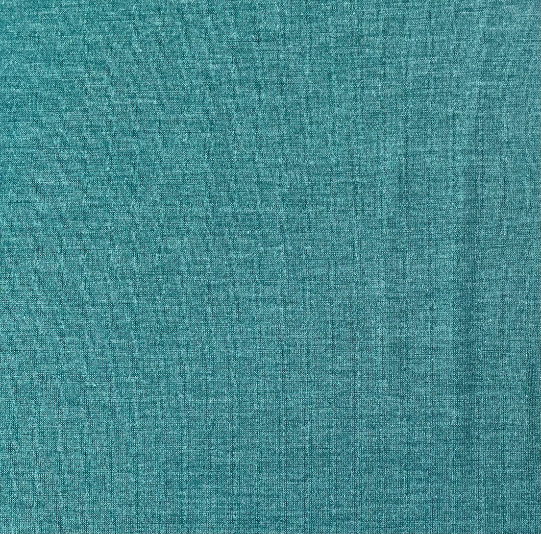 1970’s Blue Green Jersey Knit Fabric - BTY