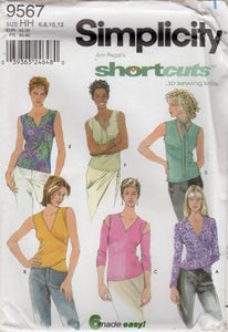 2000's Simplicity Knit Top Pattern - Bust 30.5-34" - No. 9567