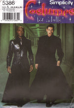 2000's Simplicity Matrix Style Duster Coat Pattern - Chest 30-48" - No. 5386