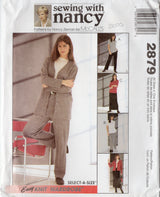 2000's McCall's Unlined Jacket, Tops, Pull-On Pants and Skirt Pattern - Bust 31.5-44" - No. 2879