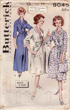 1950's Butterick "Quick N Easy" Wrap Front Robe in two lengths - Bust 32" - No. 9046