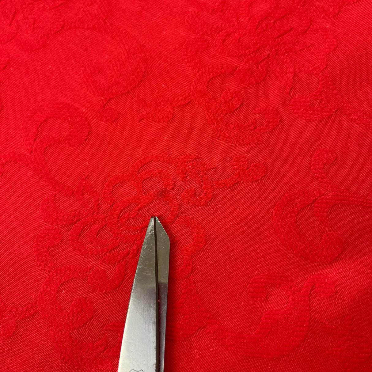 1970’s Red Brocade Cotton Fabric - BTY