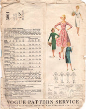 1950's Vogue Basic Dress Pattern - Bust 35" - No. 3001