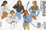 1990's Butterick Button Up Western Shirt Pattern - Bust 34-38" - No. 3030