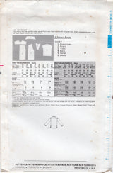 1970's Butterick Men's Pullover Shirt Pattern - Chest 46-48" - No. 5282