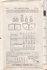 1960's Butterick Child's Set of Jumper Dresses Pattern - Chest 30" - No. 9914