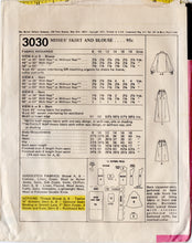 1970's McCall's UFO Button Up Blouse and Maxi or Midi Skirt Pattern - Bust 38" - No. 3030