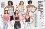 1980's Butterick Pullover Camisole Top Pattern - Bust 36-42" - No. 3031
