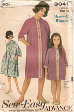 1960's Advance Robe Pattern with Patch Pockets and Optional Large Collar - Bust 32" - No. 3041